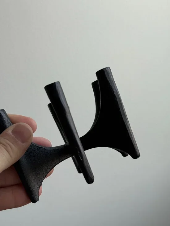 Dansk Designs Denmark Vintage Cast Iron Fiesta Tiny Taper Candle Holder MCM - Picture 9 of 12